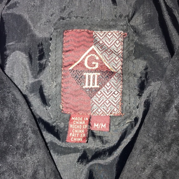 GIII Leather Fringed Jacket Black Size Medium Western Show Jacket - Picture 2 of 11